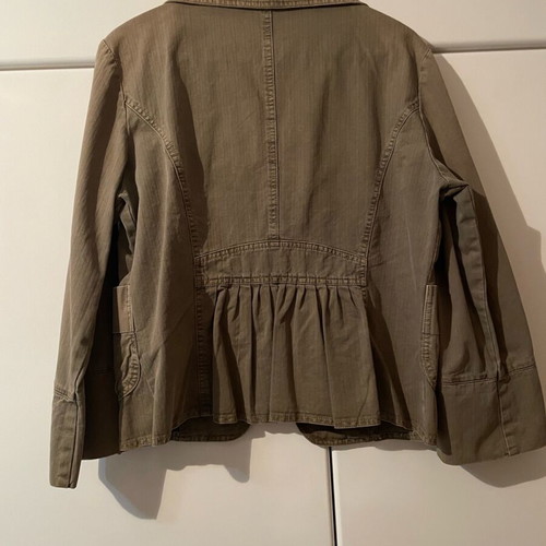 Olive fabric jacket like new, s-m