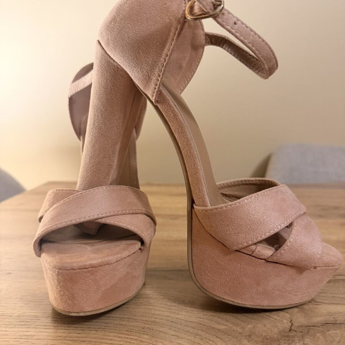 High Heels like new, beige and pink, size 39