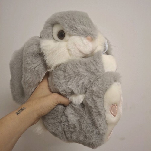 Large Bunny Rabbit Vintage Plush Toy set of 2 new with tags by KEEL