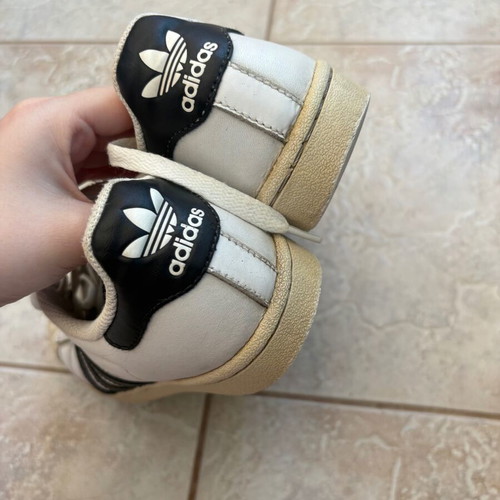Adidas Superstar sneakers used, size 37, white and black