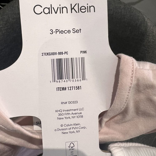 Calvin Klein 3-piece toddler girl set 2T brand new with tags