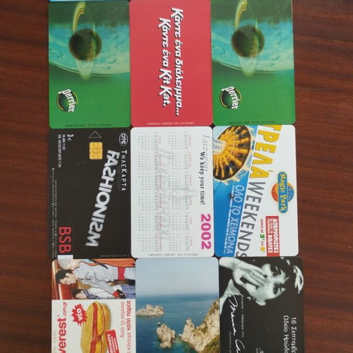 Greek phone cards 2002, pack of 13