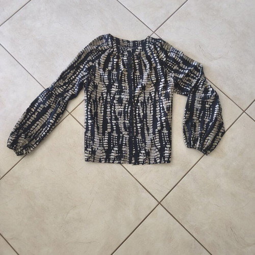 Shein women's shirt like new, black and beige patterned, size M