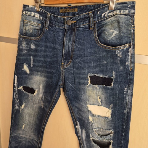 Warren Webber Distressed Jeans used, size W36/EU50, dark blue
