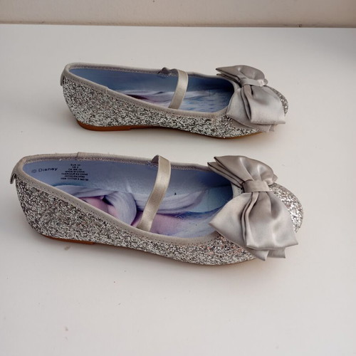H&M ballerina shoes for girls size 33 like new, silver