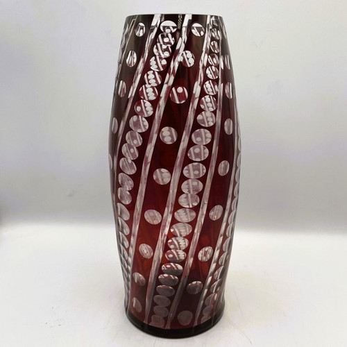 Art Nouveau glass vase ruby like new, 1885-1920