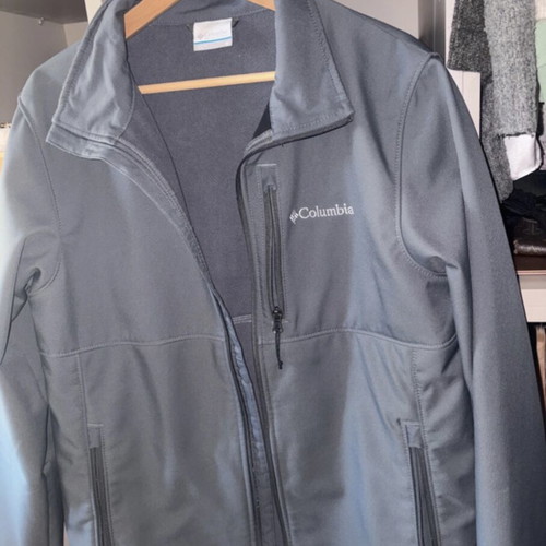 Columbia fleece men jacket grey size M new
