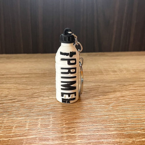 Prime Hydration Drink keychain new, white, PVC