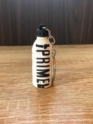 Prime Hydration Drink keychain new, white, PVC