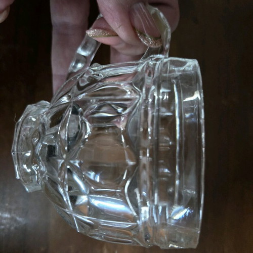 Set of two glass cups new