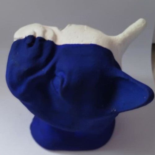 France Bulldog Gypsum Statue Handmade, Heavy Solid 10x10x12 cm