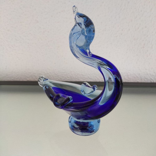 Set of 2 decorative Murano glass ashtrays new