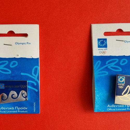 Pins Athens 2004 Emblems new, set of 14 pieces