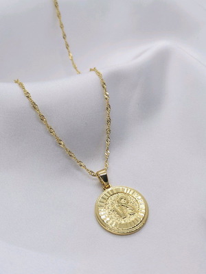 Capricorn Zodiac Necklace 18K Gold Plated New