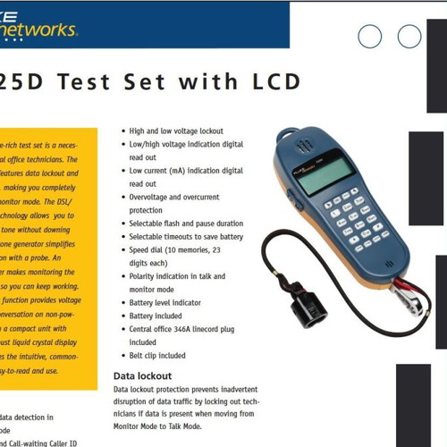Fluke Networks TS25D Telephone New for Professionals