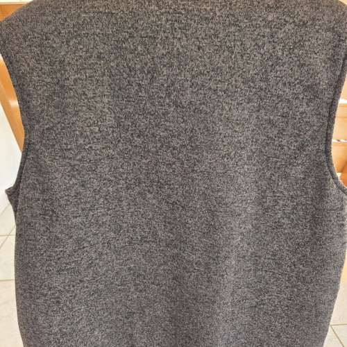 Unisex Sleeveless Jacket gray with orange pocket details like new