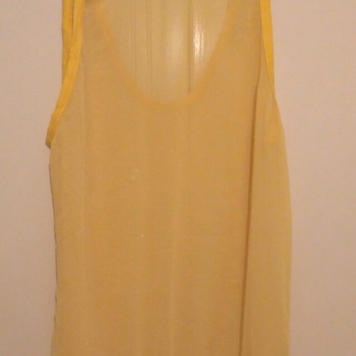 Transparent tank top used, yellow, size L, Mymoo