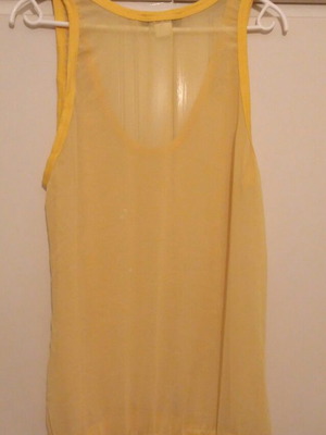 Transparent tank top used, yellow, size L, Mymoo