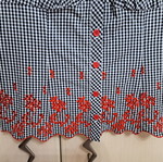 Raxevsky women's top new, black and red floral lace