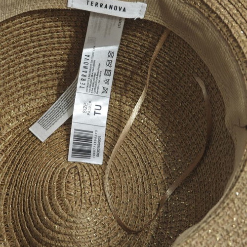 Straw Hat Terranova with Shells New, Ideal for Beach