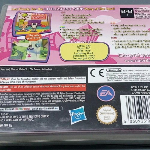 Nintendo DS case used, Littlest City Pet Shop Friends