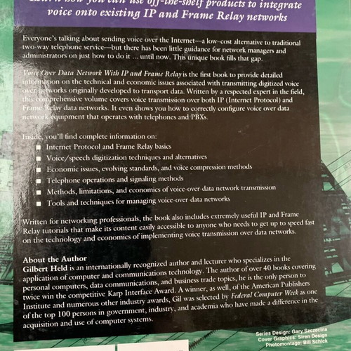 Voice Over Data Networks book like new, English