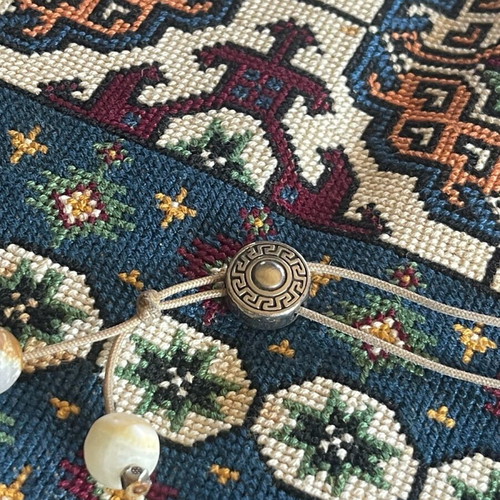 Sakura Agate Worry Beads used with 33 beads and silver details