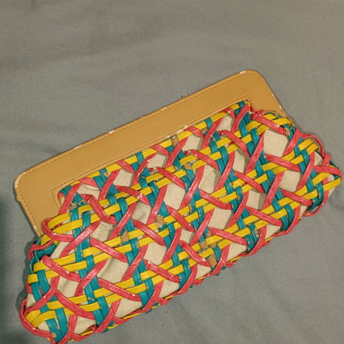 Axel handbag used, multicolor with silver chain