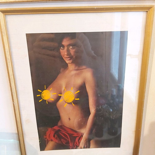 Vintage semi-nude photo used 36x28