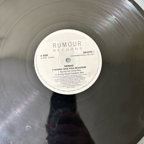 Nomad (I Wanna Give You) Devotion vinyl used, electronic