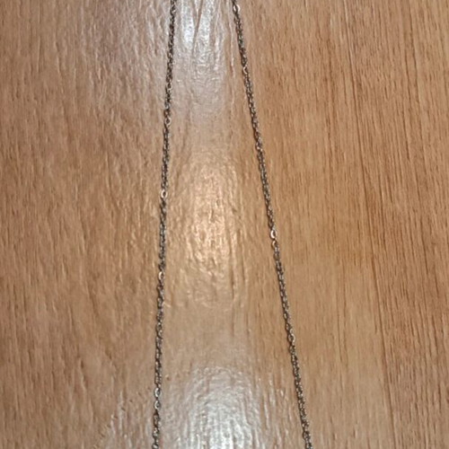 Minimal Silver Necklace Handmade Aluminum Bar, 36cm Chain