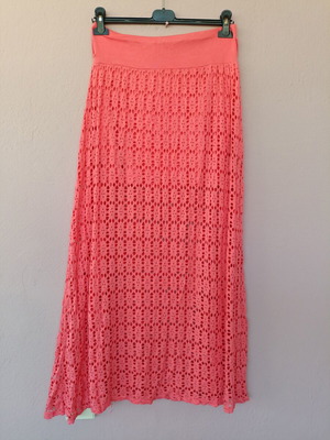 Maxi skirt Acne Studios like new, coral, elastic waist, eyelet details