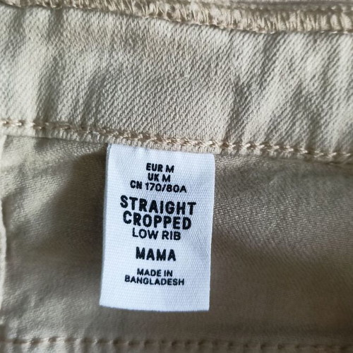 Maternity pants beige medium H&M like new, comfortable denim style