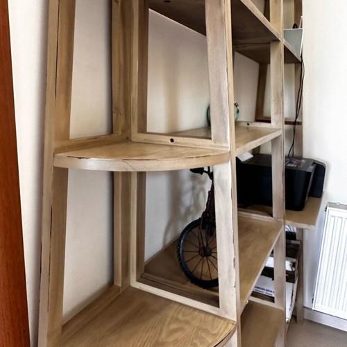 Wooden bookshelf used, 3 pieces total 210x160 cm