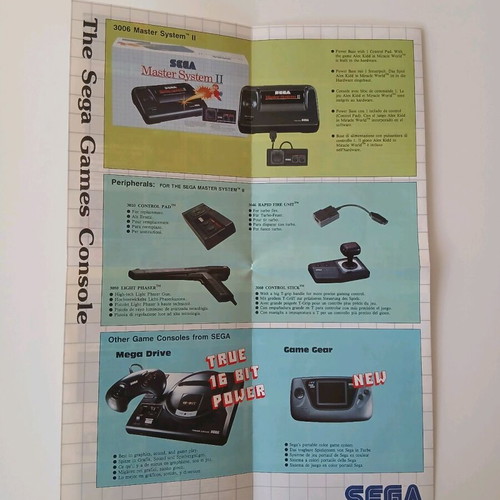 Sega Master System 80s Vintage Catalog in like new condition