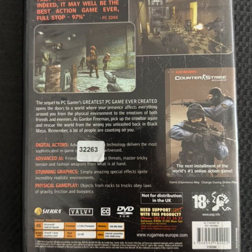 Half-Life 2 PC game like new, no manual