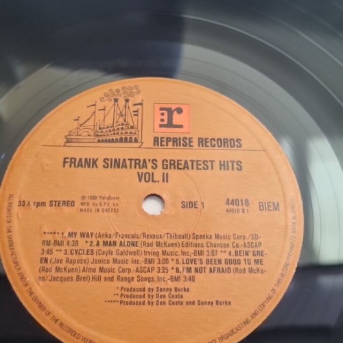 Frank Sinatra vinyl record used