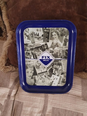 Collectible FIX beer serving tray used, 21x28 cm