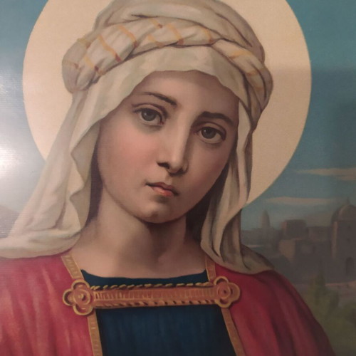 Old lithograph Saint Veronica like new