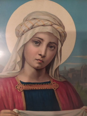 Old lithograph Saint Veronica like new