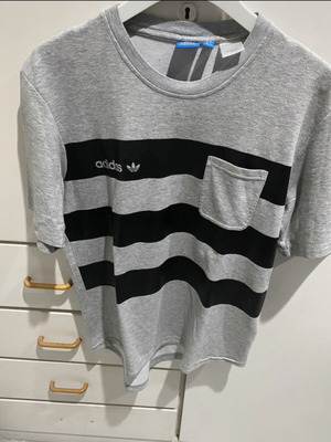 Adidas Originals short sleeve shirt used, size M, black and grey