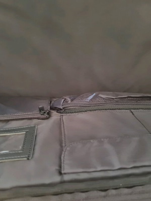 Laptop and document bag used, large with multiple compartments