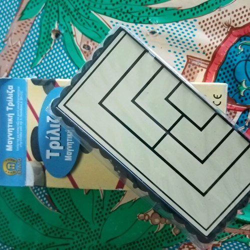 Pocket board games used, vintage set of 6 pieces