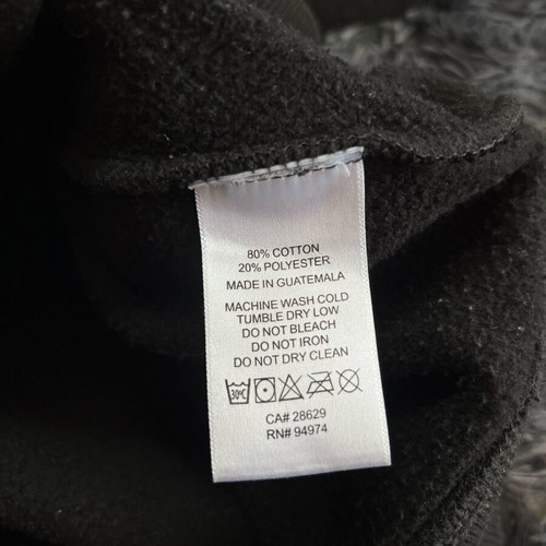 Stussy hoodie used, black with orange flames, size M