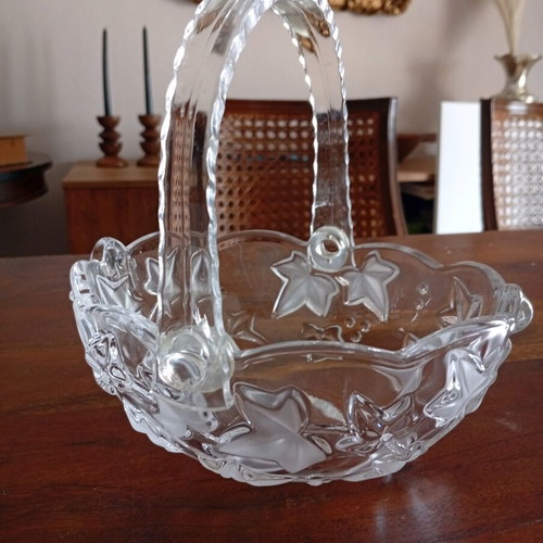 Vintage crystal fondant dish Walther Glas like new, 19 cm