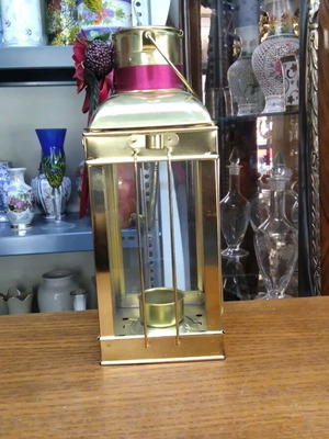 Large ecclesiastical table lantern with handle like new
