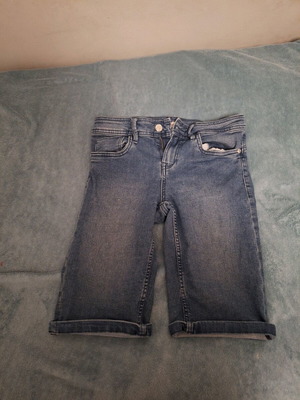 Kids' denim bermuda shorts used, blue, for ages 8-12