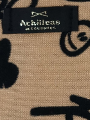 Women's neck scarf new beige-black by Achilleas Accessories