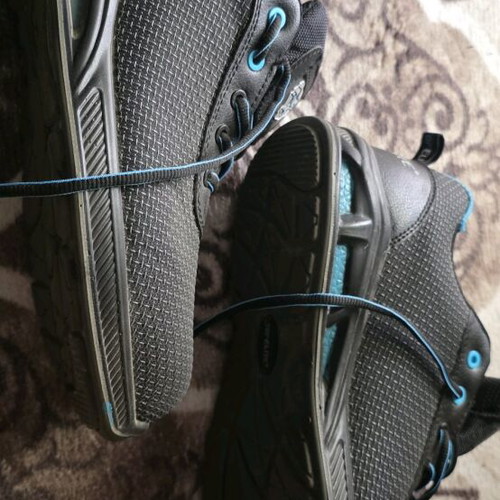 Urban work shoes used with steel toe, size 48, black and blue