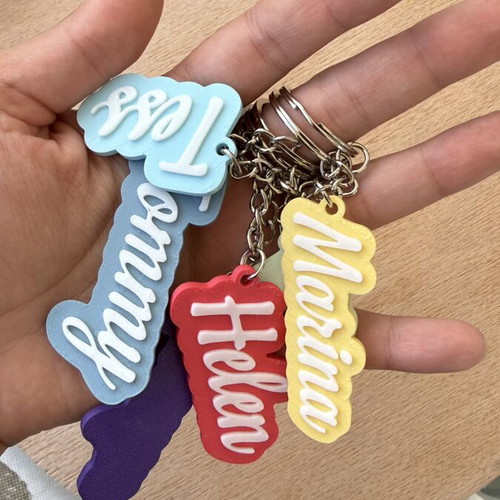 Personalized 3D Printed Name Keychain